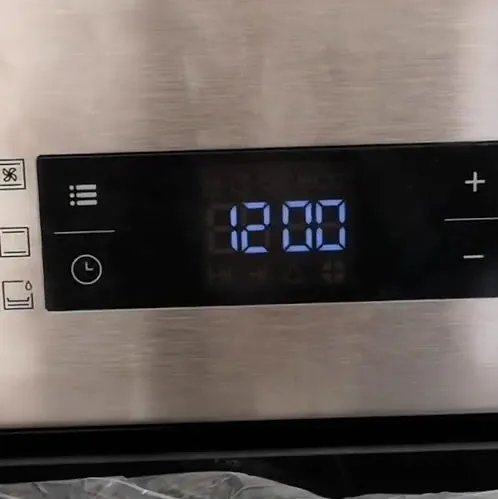 Beko oven clock buttons